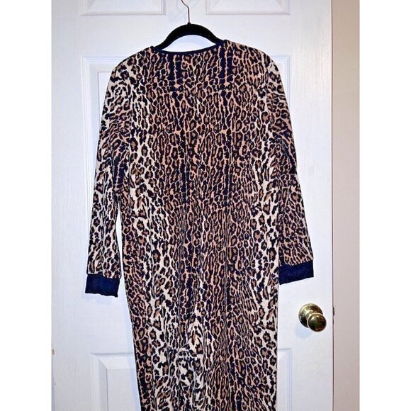 NICK & NORA Womens Leopard Print Footie Pajamas Cheetah One Piece Sz Small - Picture 11 of 12